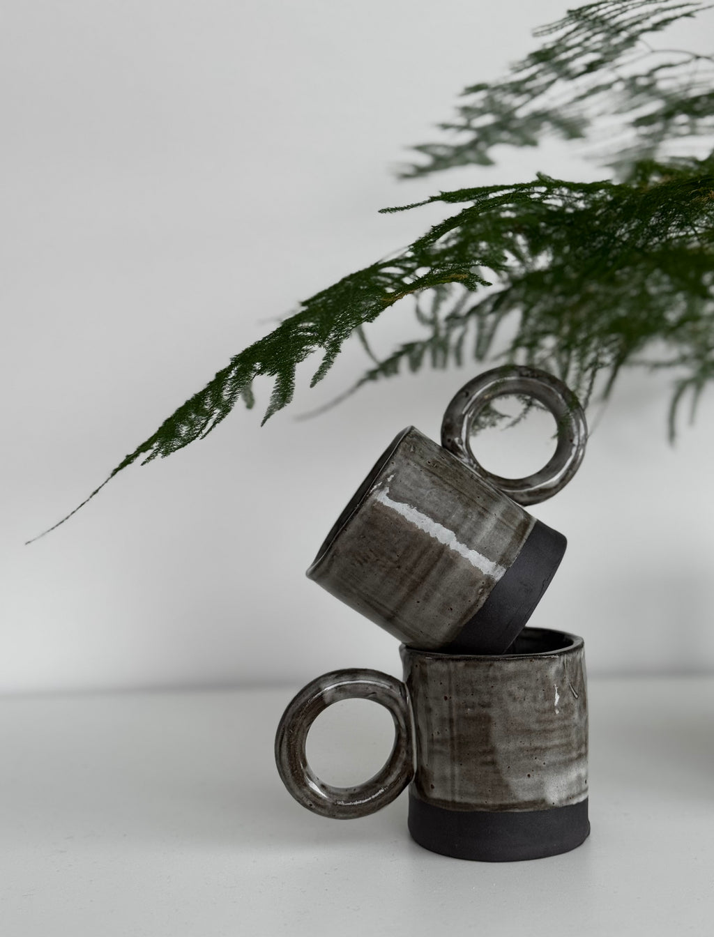 Puodelis su širdele dugne "Naktis"