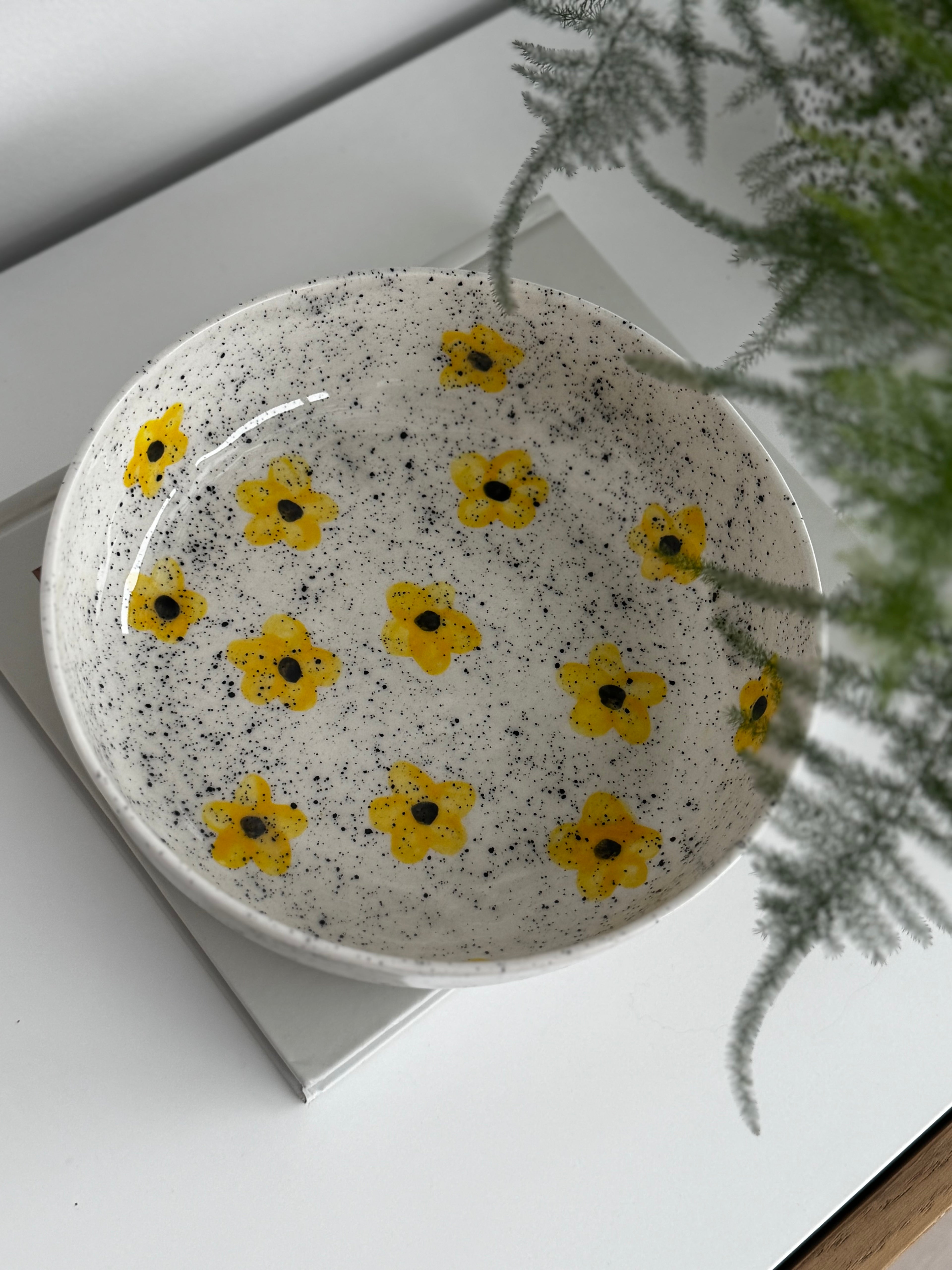 Keraminis dubuo - lėkštė "Gėlytės"